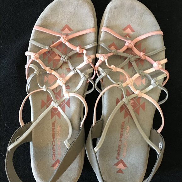 Sketchers Memory Foam Strappy Sandals - Picture 4 of 4